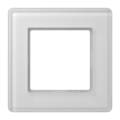 Рамка на 1 пост, стекло белый, Jung