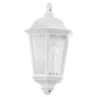 93448 Уличный светильник настенный NAVEDO, 1х60W(E27), H430, литой алюм., белый/стекло