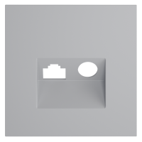 Накладка для розетки TV+RJ45 кат. 6, S70 (серый), VLS002716