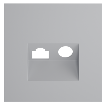 Накладка для розетки TV+RJ45 кат. 6, S70 (серый), VLS002716 Накладка для розетки TV+RJ45 кат. 6, S70 (серый), VLS002716