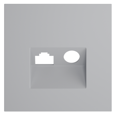 Накладка для розетки TV+RJ45 кат. 6, S70 (серый), VLS002716