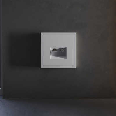 Накладка для розетки TV+RJ45 кат. 6, S70 (серый), VLS002716