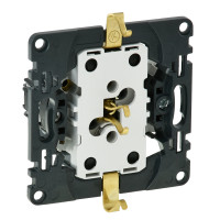 Legrand Valena IN'MATIC.Силовая розетка двойная 2х2К+З 16А 250В.С защитными шторками.Безвинтовые зажимы, 753031 Legrand Valena IN'MATIC.Силовая розетка двойная 2х2К+З 16А 250В.С защитными шторками.Безвинтовые зажимы, 753031