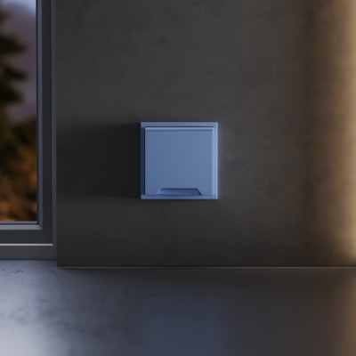 Накладка для розетки с заземлением, защитными шторками и крышкой, S70 (деним), VLS000815