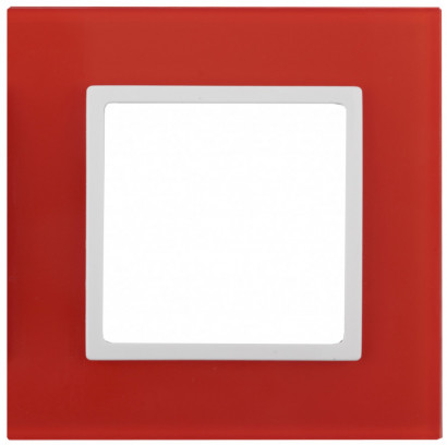 ЭРА 14-5101-23 Elegance Красный/белый Стекло Рамка 1-ая