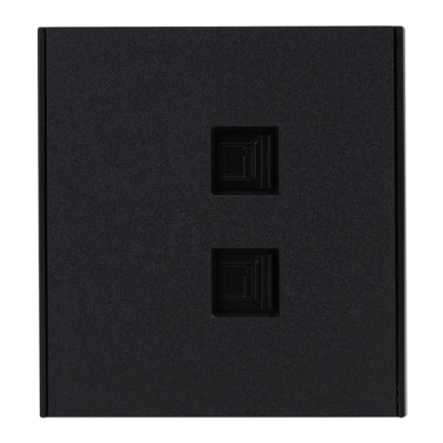 Розетка STRONG компьютерная двойная RJ45+RJ45 кат6 с/у антрацит KRANZ, KR-78-0725-5