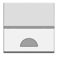 N2201.9 CV - Клавиша 1-клавишного 2-модульного выключателя/переключателя/кнопки с окном для шильдика с символом, серия Zenit, цвет шампань - 2CLA220190N1901 N2201.9 CV - Клавиша 1-клавишного 2-модульного выключателя/переключателя/кнопки с окном для шильдика с символом, серия Zenit, цвет шампань - 2CLA220190N1901