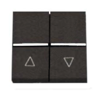 N2244 AN - Механизм выключателя жалюзи кнопочный, без фиксации, 2-модульный, серия Zenit, цвет антрацит - 2CLA224400N1801