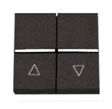 N2244 AN - Механизм выключателя жалюзи кнопочный, без фиксации, 2-модульный, серия Zenit, цвет антрацит - 2CLA224400N1801