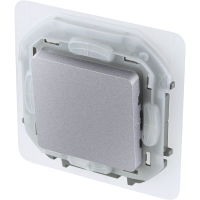 Legrand Переключатель одноклавишный IP44 - Legrand Inspiria - 10А 250В безвинтовые зажимы - алюминий, 673672