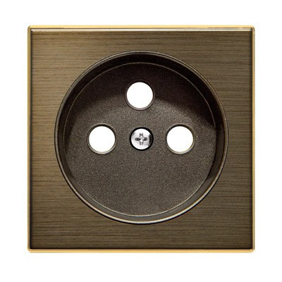 8587.9 OE - Накладка для розетки французского стандарта с плоской поверхностью, серия SKY, цвет античная латунь - 2CLA858790A1201