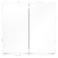 Проходной переключатель встраиваемый VOLTUM S70 двухклавишный с подсветкой 10А, (белый матовый), VLS020402