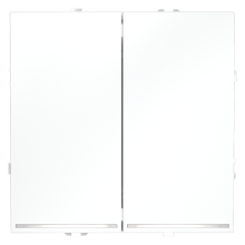 Проходной переключатель встраиваемый VOLTUM S70 двухклавишный с подсветкой 10А, (белый матовый), VLS020402