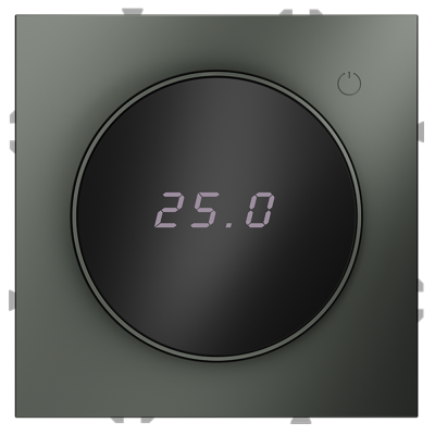 Терморегулятор электронный VOLTUM S70 с индикацией и датчиком, для теплого пола, (титан), VLS070106