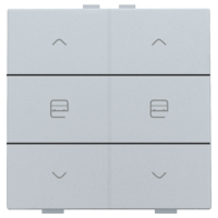 Niko Home Control Серебро Кнопка управления двигателем двухканальная, 121-51036