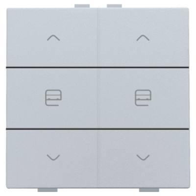 Niko Home Control Серебро Кнопка управления двигателем двухканальная, 121-51036