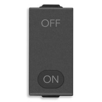 Vimar Выключатель 2P 20AX на 1 модуль карбон матовый, 09016.CM