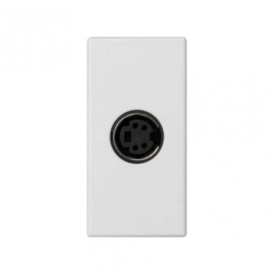 Simon Connect Розетка узкая S-video белого цвета K45, K103B-9