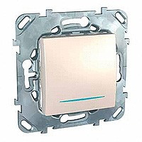 MGU5.206.25NZD - Unica Выключатель-кнопка 1-кл. с подсветкой 10А 250В~ , беж., Schneider Electric