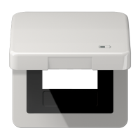 Рамка с подпружиненной крышкой для USB-механизмов, с центральной платой, CD590KLUSBLG