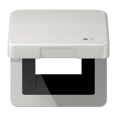 Рамка с подпружиненной крышкой для USB-механизмов, с центральной платой, CD590KLUSBLG