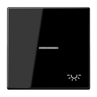 Клавиша для выключателя с подсветкой; черная, LS990KO5LSW