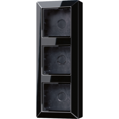 Коробка для накладного монтажа 3-кратная; чёрный, AS583ASW