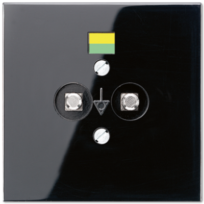 Розетка штепсельная для выравнивания потенциалов; чёрная, LS965-2SW