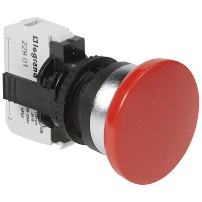 Legrand Кнопка с грибовидной головкой ? 40 - Osmoz - в сборе - IP 66 - красный, 023716