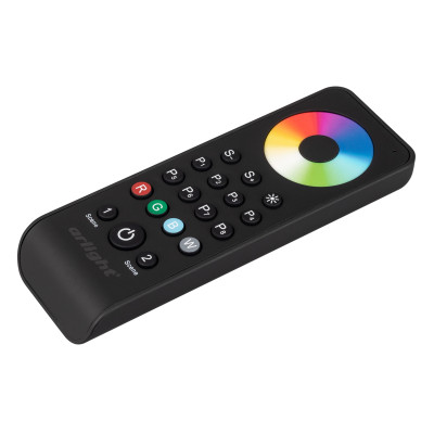 Пульт SMART-R43-RGBW Black (1 зона, 2.4G) (Arlight, IP20 Пластик, 5 лет), 031937