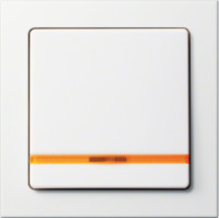 Berker Выключатель 1-клавишный, с подсветкой, матовый белый