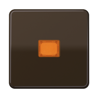 Клавиша с оранжевым окошком для выключателя с подсветкой; коричневая, CD590KOBFBR Клавиша с оранжевым окошком для выключателя с подсветкой; коричневая, CD590KOBFBR