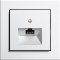 Gira Компьютерная розетка, матовый белый, серия E2 Gira Компьютерная розетка, матовый белый, серия E2