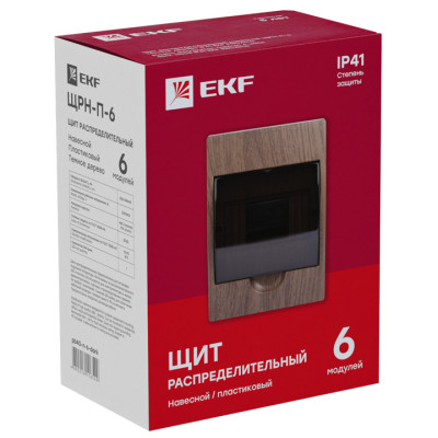 ЩРН-П- 6 темное дерево IP41 PROXIMA EKF, pb40-n-6-dark