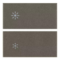 Vimar Две клавиши 2М для автоматизации, с символом "регулировка",Metal, 19752.3.M