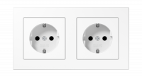 Jung Блок: Розетка 2к+з + Розетка 2к+з,  серия A Creation