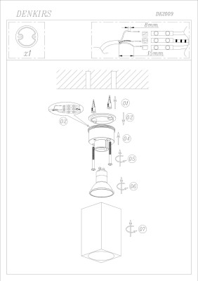 Denkirs DK2009-CH Светильник накладной IP 20, 50 Вт, GU10, коричневый, алюминий