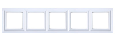 Рамка 5-постов; Eco Profi  Standart; термопласт; белый, EPS485WW