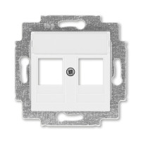 5014H-A01018 03 - Накладка с суппортом ABB Levit для информационных разъёмов белый - 2CHH291018A4003