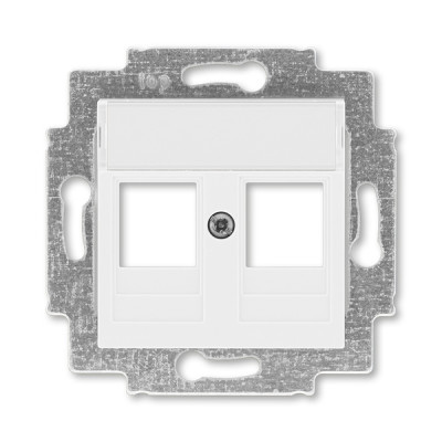 5014H-A01018 03 - Накладка с суппортом ABB Levit для информационных разъёмов белый - 2CHH291018A4003