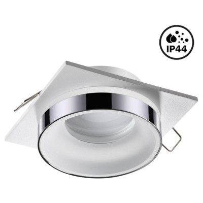 Novotech 370786 SPOT NT21 292 белый/хром Светильник встраиваемый влагозащищенный IP44 GU10 9W 220V WATER