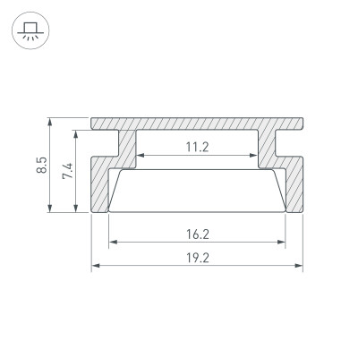 Профиль HR-2000 (Arlight, Алюминий), 012090