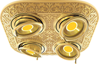 FD1104SOB Fede EMPORIO Светильник круглый с четырьмя поворотными спотами, Bright Gold