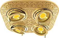 FD1104SOB Fede EMPORIO Светильник круглый с четырьмя поворотными спотами, Bright Gold