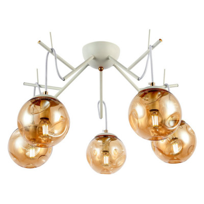 Evoluce SLE110202-05 Светильник потолочный Белый/Янтарный E14 5*40W