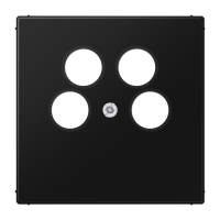 Крышка для SAT-TV розетки с 4-мя гнёздами; термопласт; черный матовый, LS990-4SAT2SWM Крышка для SAT-TV розетки с 4-мя гнёздами; термопласт; черный матовый, LS990-4SAT2SWM