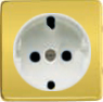 FD04314OR Fede Fede Обрамление розетки 2К+З для мех-зма FD16523, Real Gold/бел.
