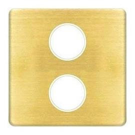 FD04316PB-A Fede Fede Плата монтажная для мех-змов TV/SAT  с 2-мя разъемами, Bright Patina/беж.