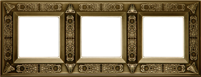 FD01413PB Fede Granada Рамка 3-ная, Bright Patina