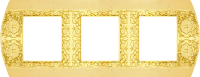 FD01423OB Fede San Remo Рамка 3-ная, Bright Gold